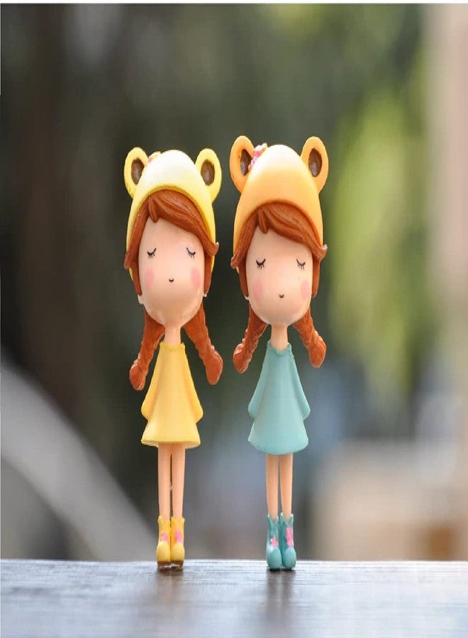 BHOOLU&GOOLU Polyvinyl Chloride Cute Fairy Girl Figurines Action Figures - 4 Pcs Set (Hight : 6 Cm, Multicolor) - Image 5